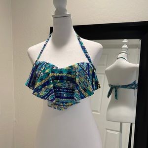 Multicolored bikini top